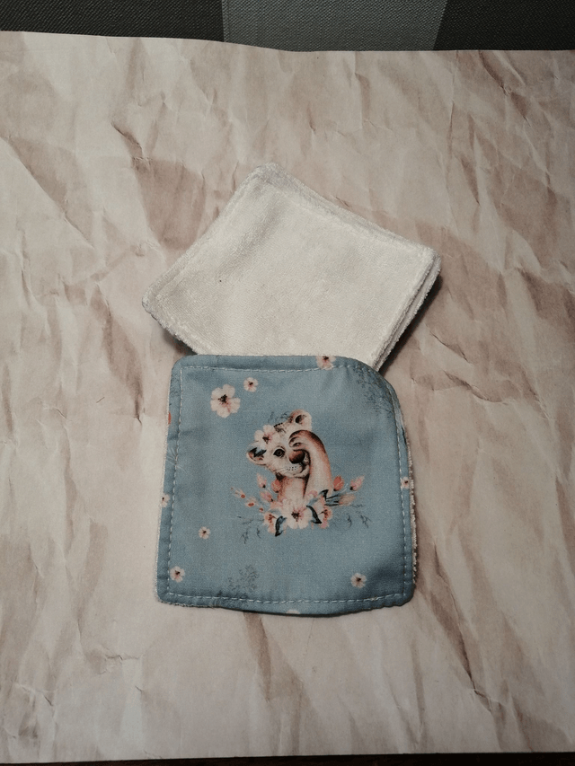 Lingettes démaquillantes écologiques en micro éponge de bambou et coton - 9x9 cm - lot de 5