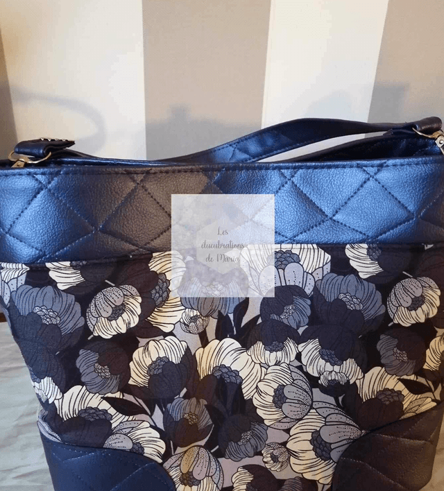 Sac MDLA-sac élégant noir et blanc avec chaîne argentée