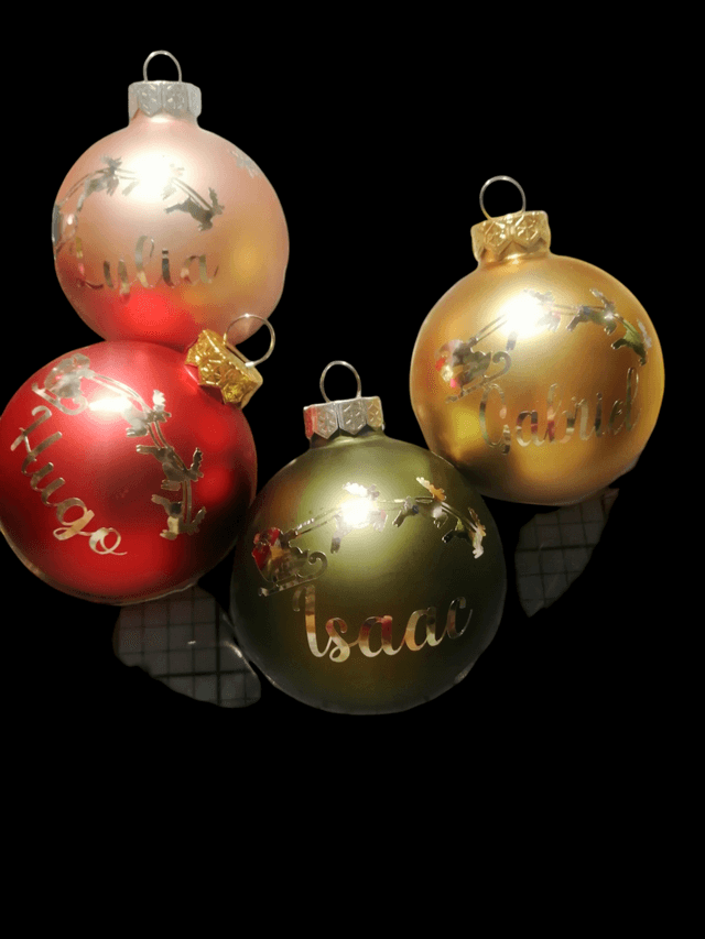 Boule de Noël personnalisable sur demande