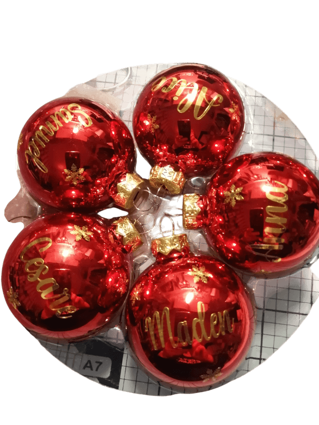 Boule de Noël personnalisable sur demande
