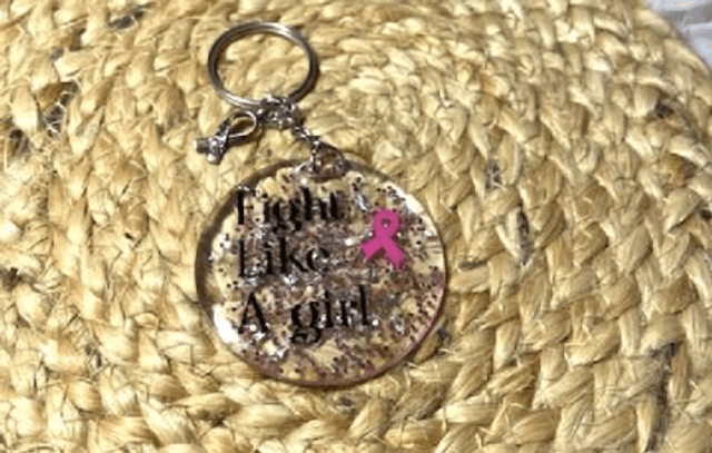 Porte clés octobre rose - soutenez la lutte contre le cancer du sein