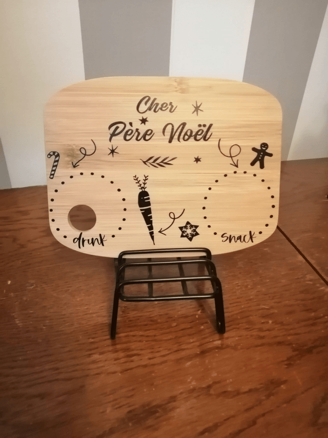 Plateau de Noël en bambou
