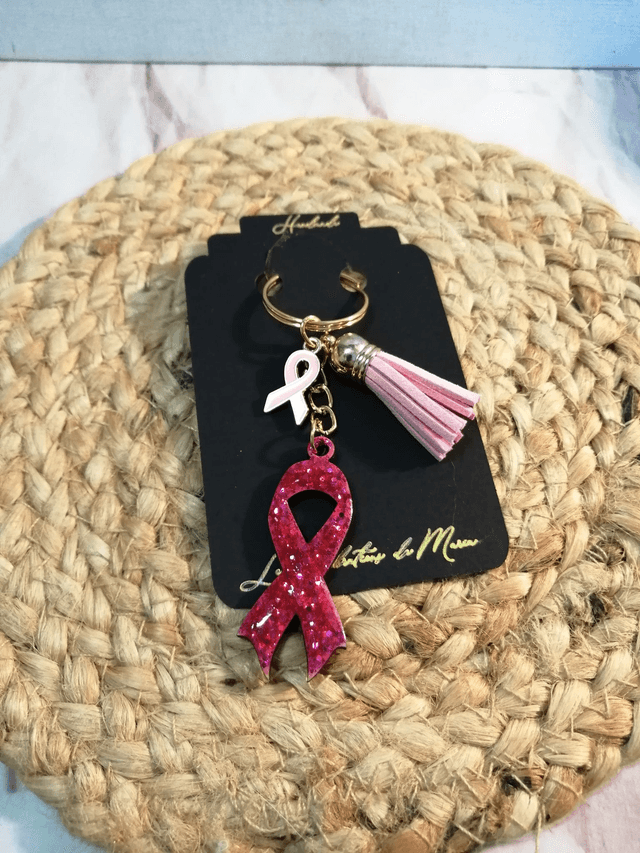 Porte clés octobre rose - soutenez la lutte contre le cancer du sein