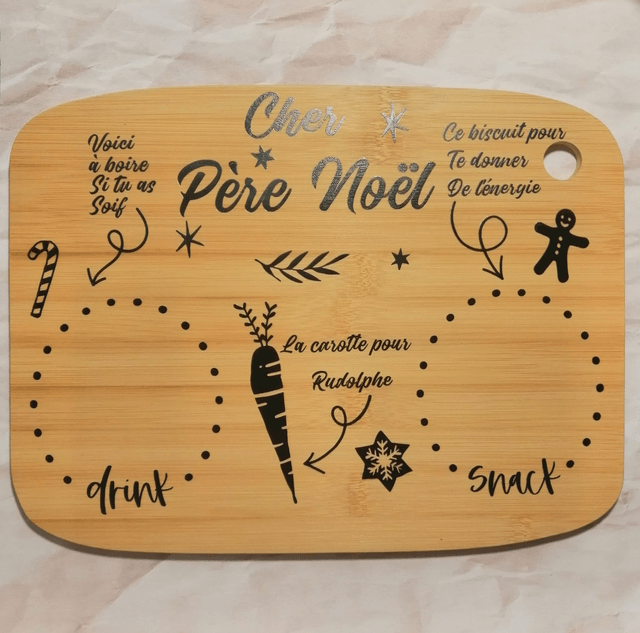 Plateau de Noël en bambou